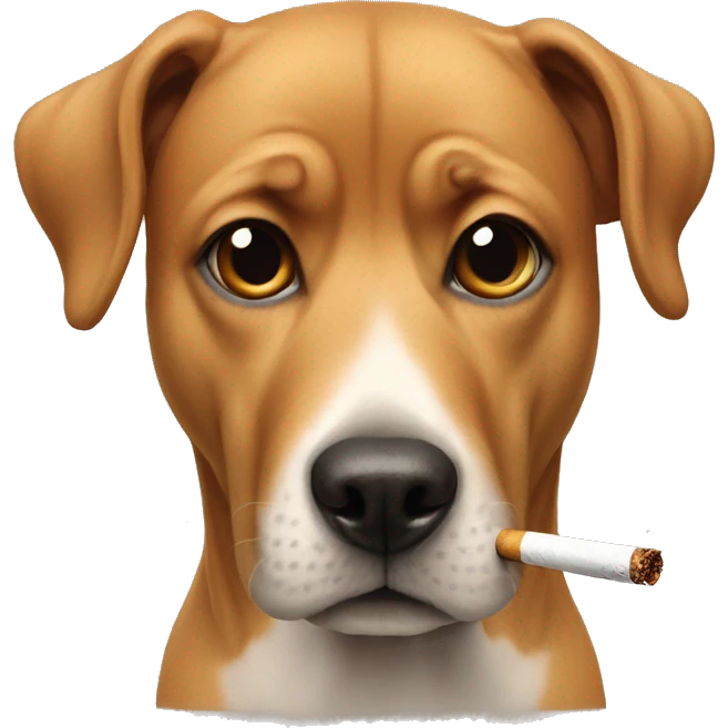 Dog with a cigarette  emoji