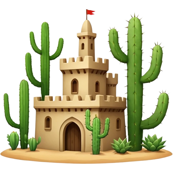 castle cactus emoji