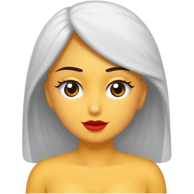 Çıplak kızıl saçlı balık etli seksi kadın emoji