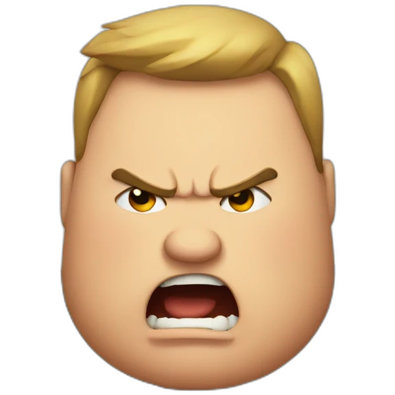 Angry chubby emoji