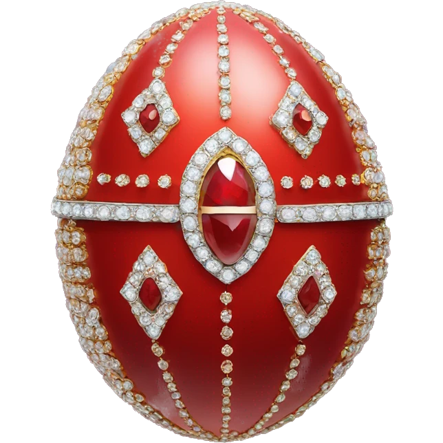 Red faberge egg with diamonds  emoji