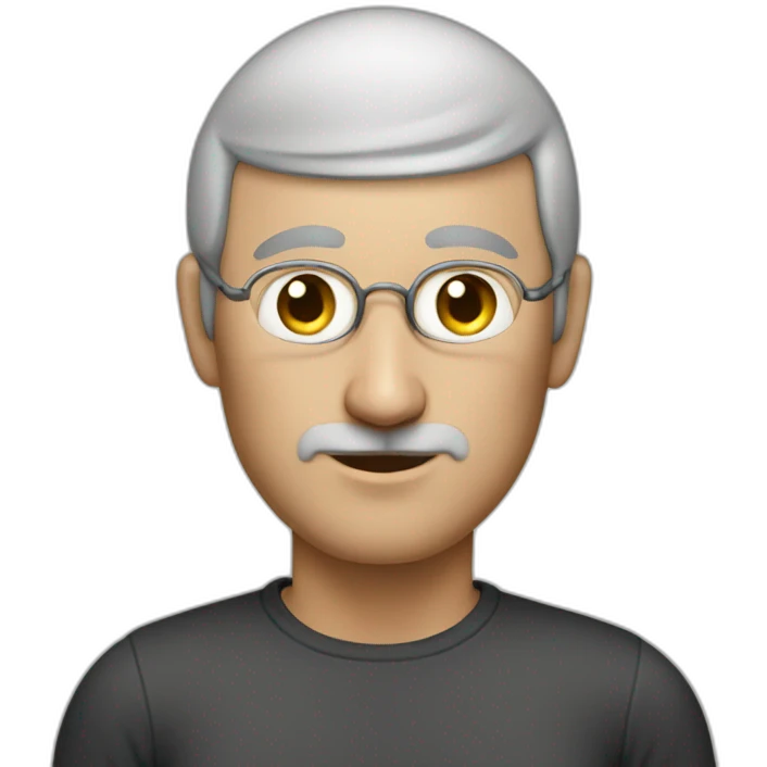 a steve jobs with a plump yoga pants on its head emoji