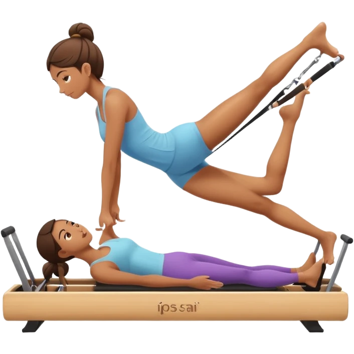 girl doing reformer Pilates emoji