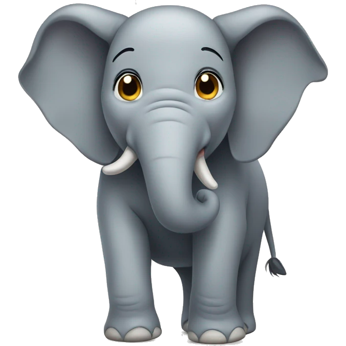 Elephant smiling emoji