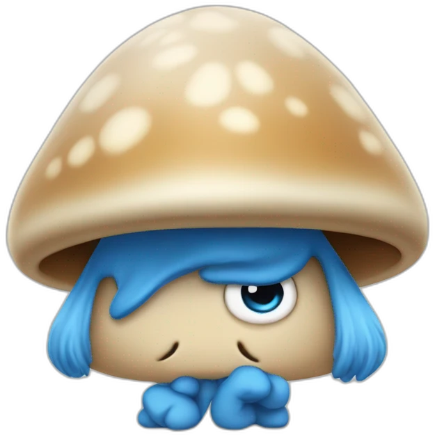 mushroom smurf emoji
