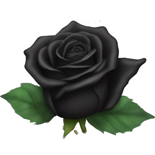 Wilting black rose emoji