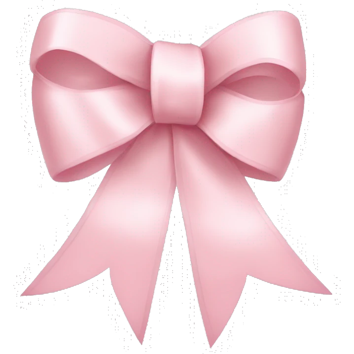 light pink ribbon bow emoji