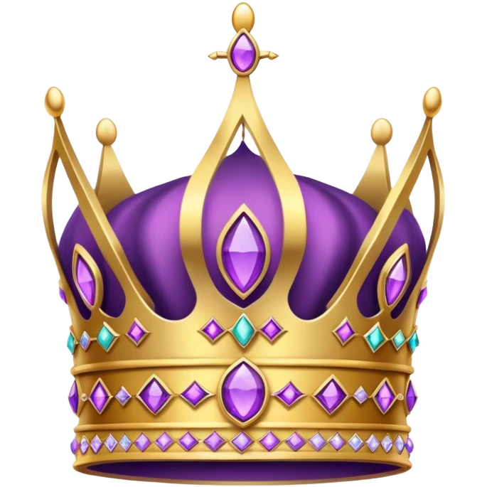 Purple royalty crown  emoji