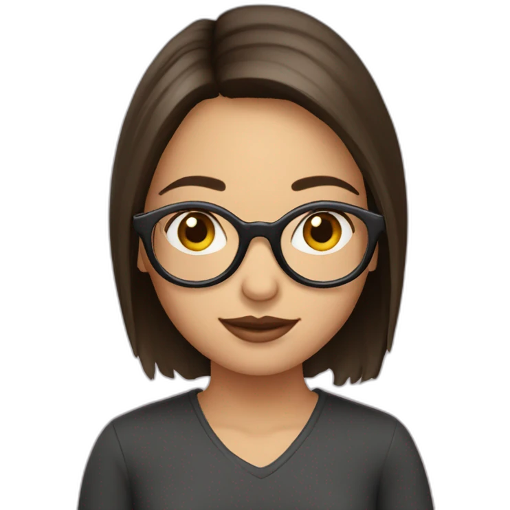 brunette-girl-with-round-glasses emoji