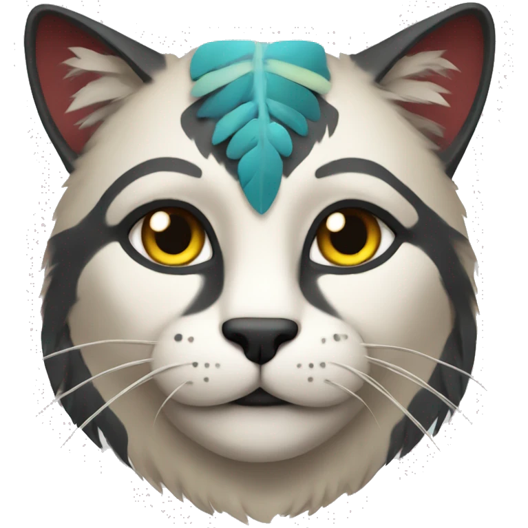 Native American cat emoji