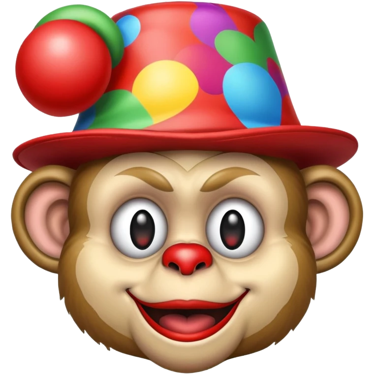 Monkey clown emoji