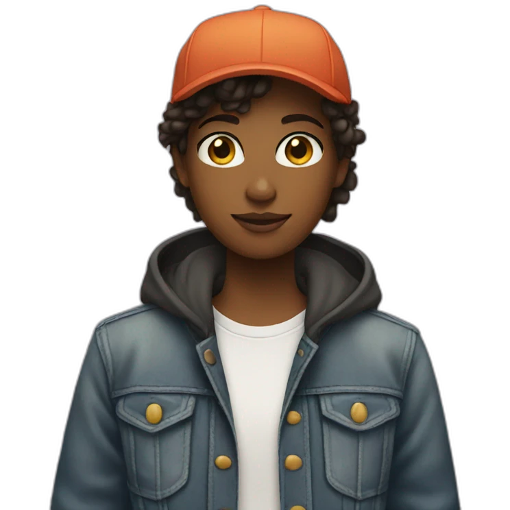 A tomboy emoji