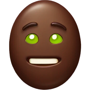 Chocolate with pistachio filling emoji