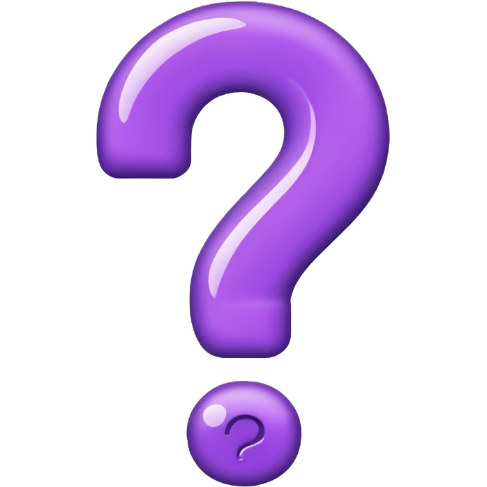 purple question mark with white or transparent background emoji