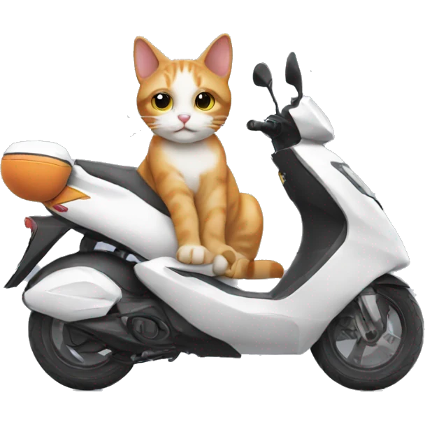 Cat sitting in Scooty emoji