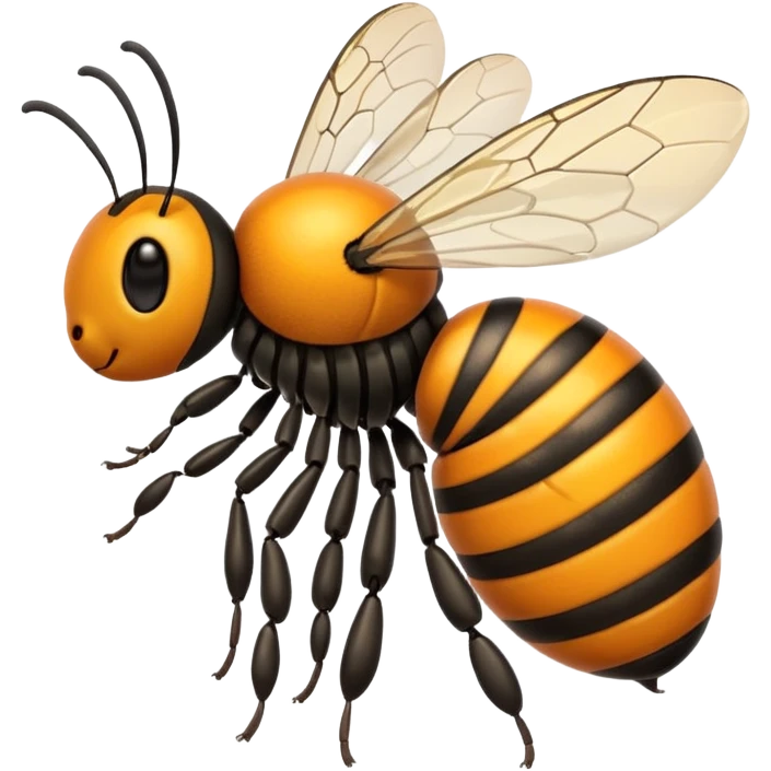 Lebah dadanya warna orange dan ekornya warna hitam  emoji