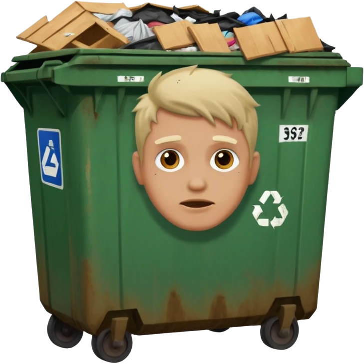 Man in dumpster emoji