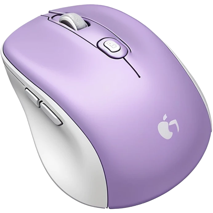 pastel purple computer mouse with white accents  emoji