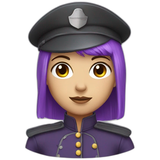 violet hair soldier girl emoji
