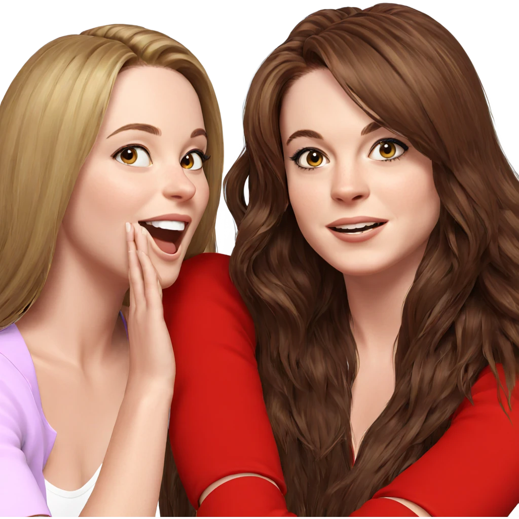 smiling girls with long hair emoji