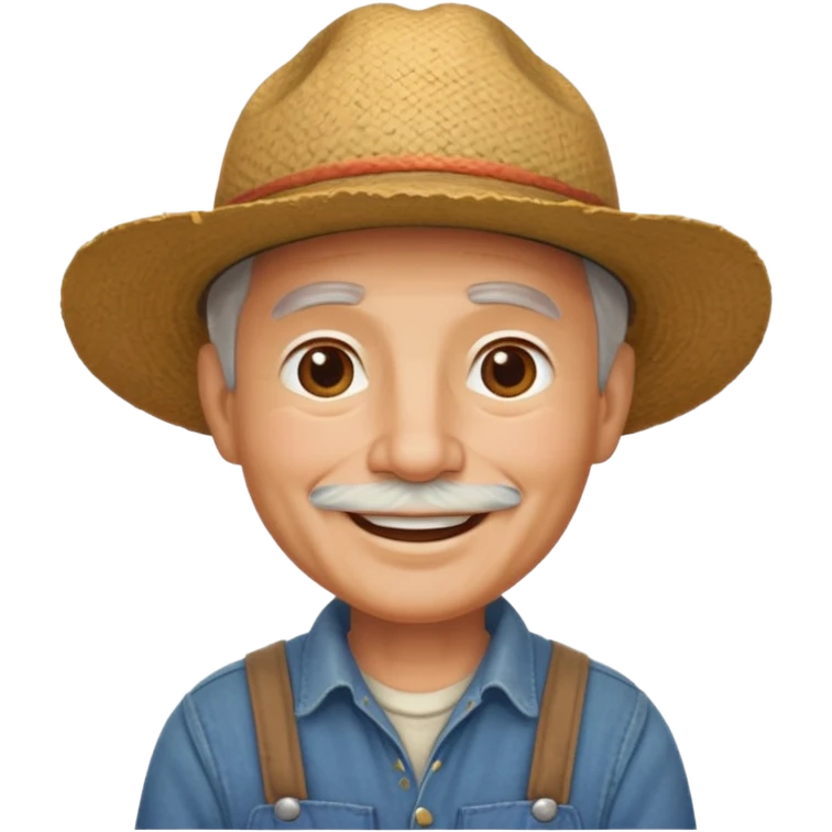 papa con ropa de granjero like señor emoji