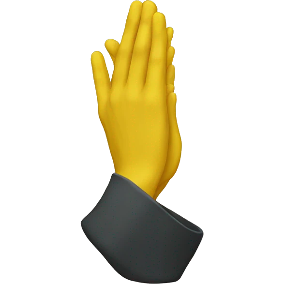 yellow hands pray emoji