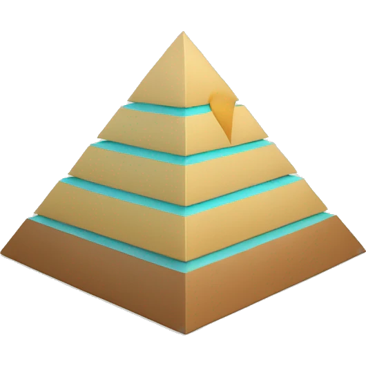 maslow pyramid in 3d emoji