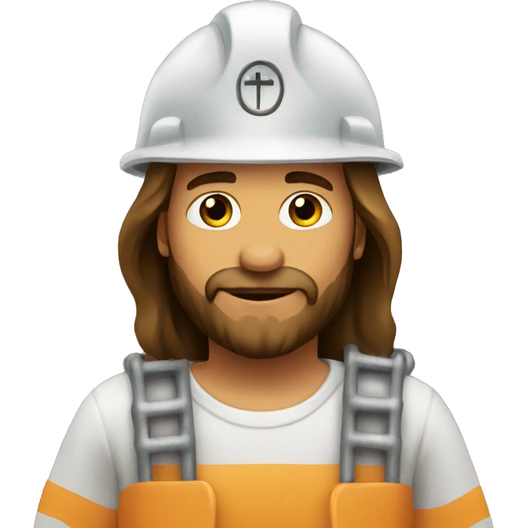 Jesus working on an oil rig emoji