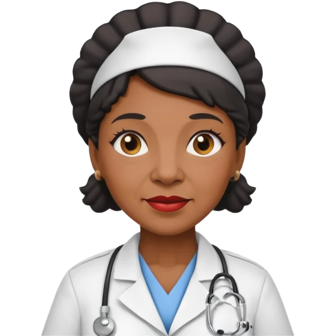 old black woman nurse emoji