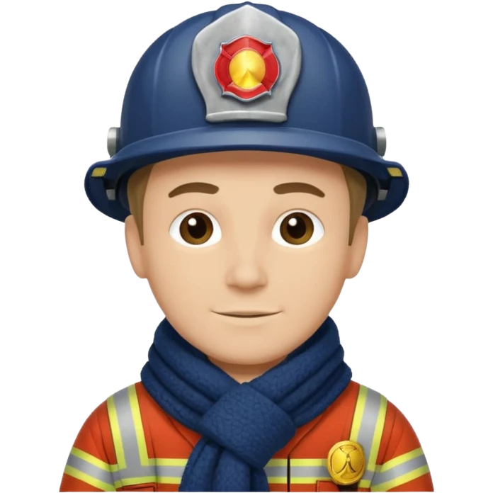 Fireman with scarf 
 emoji