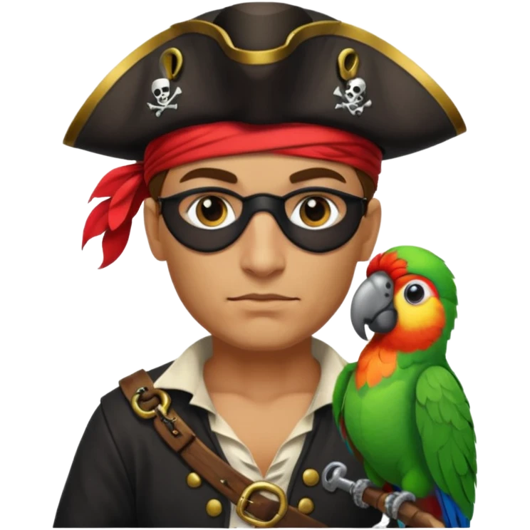 pirate and parrot emoji