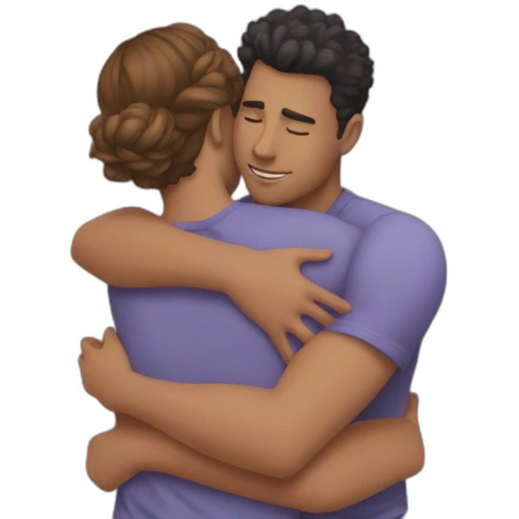 Boyfriend girlfriend hug  emoji