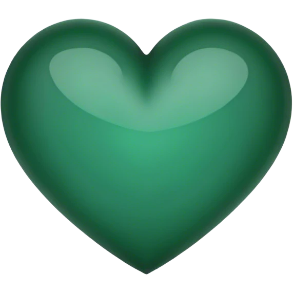 dark emerald heart inside heart outline emoji
