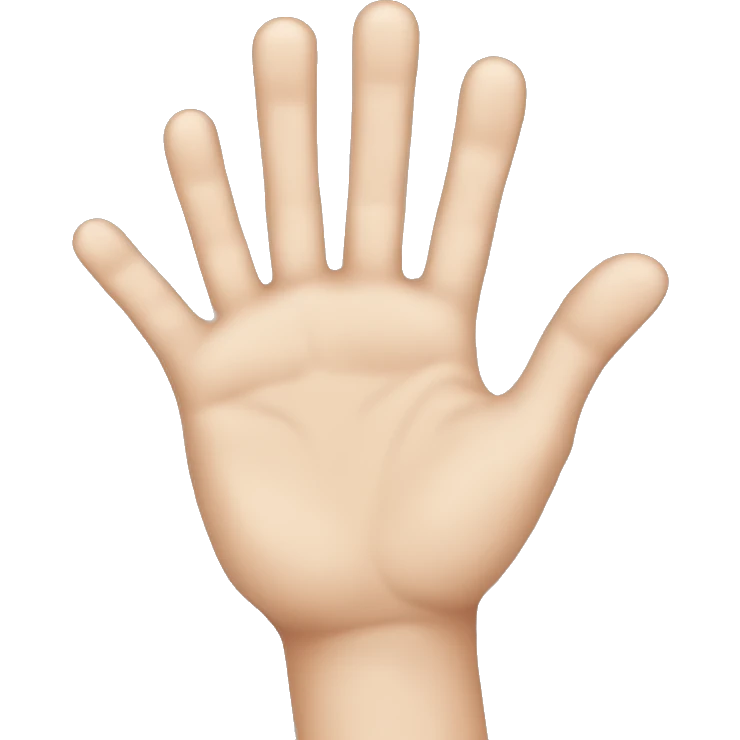 A normal hand with a missing ring finger  emoji