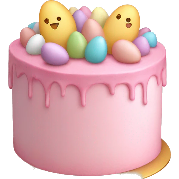 easter light pink cake emoji