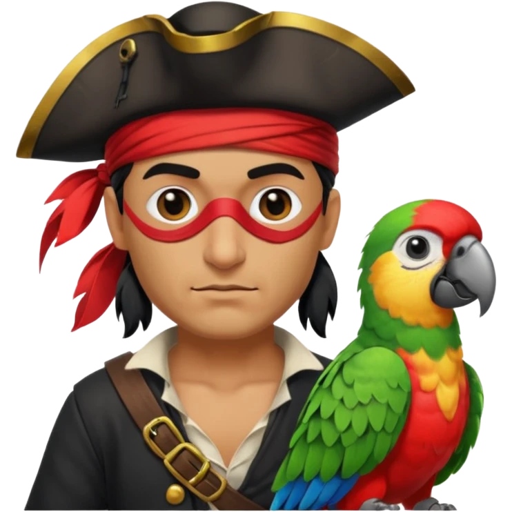 pirate and parrot emoji