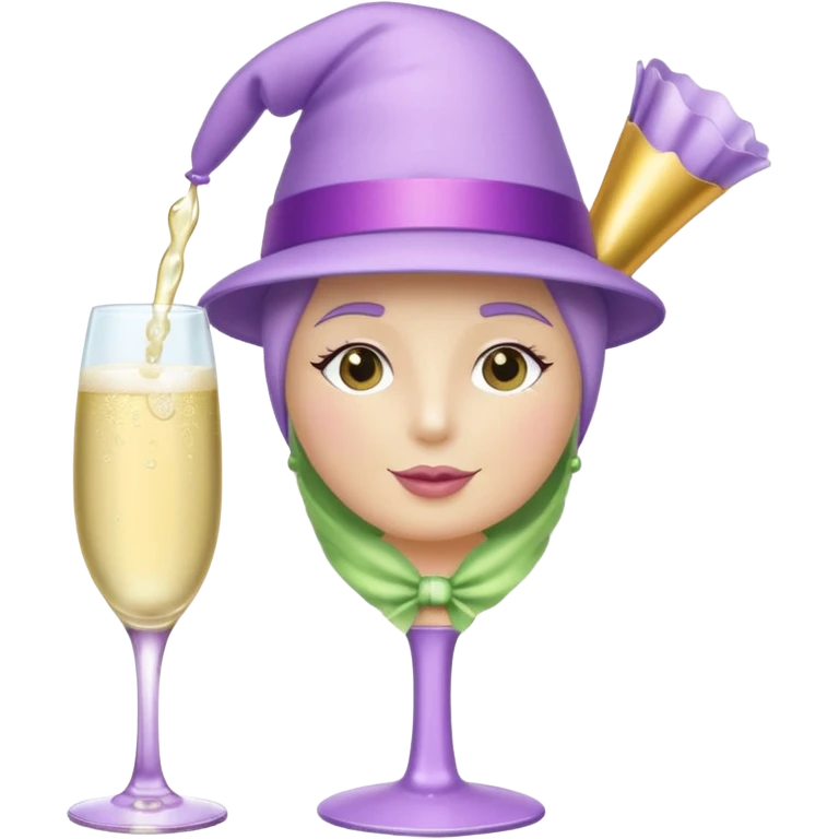 Champagne toast lilac style emoji