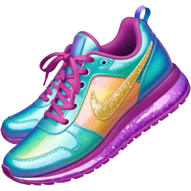 glitter running shoes emoji