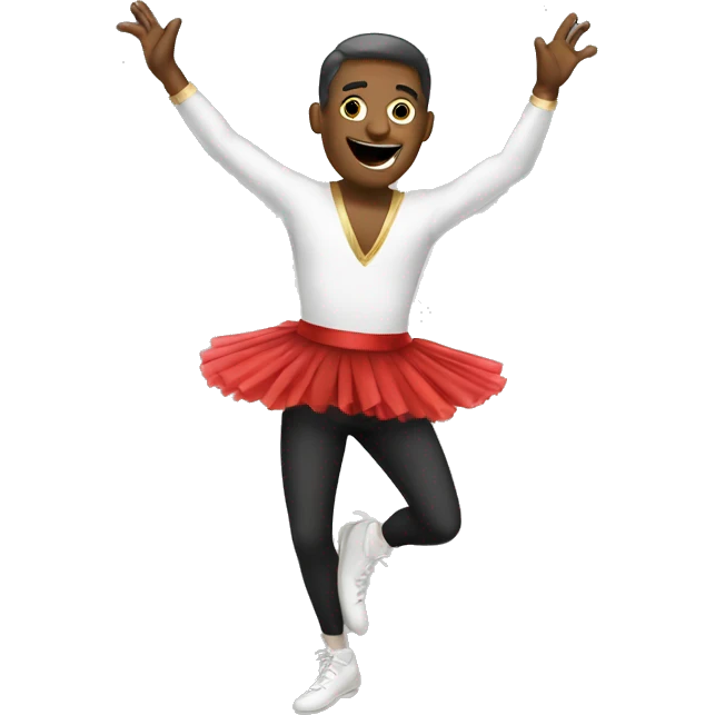 Man in tutu dancing emoji