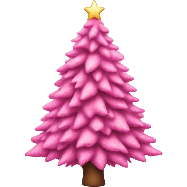 Pink Christmas tree emoji