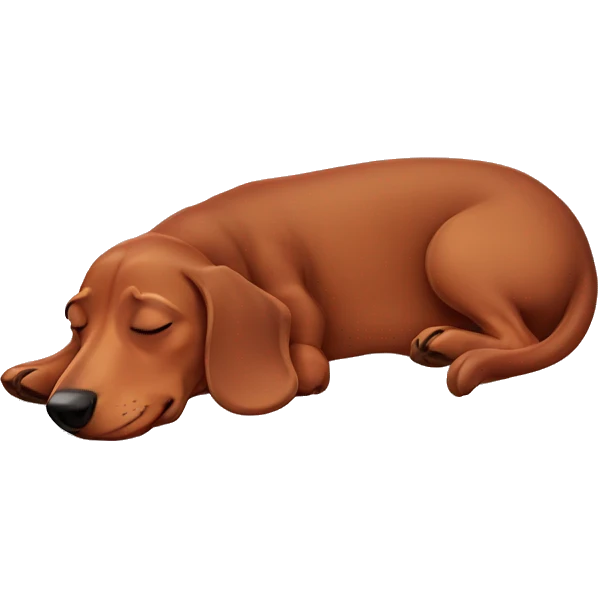 sleeping dachshund  emoji