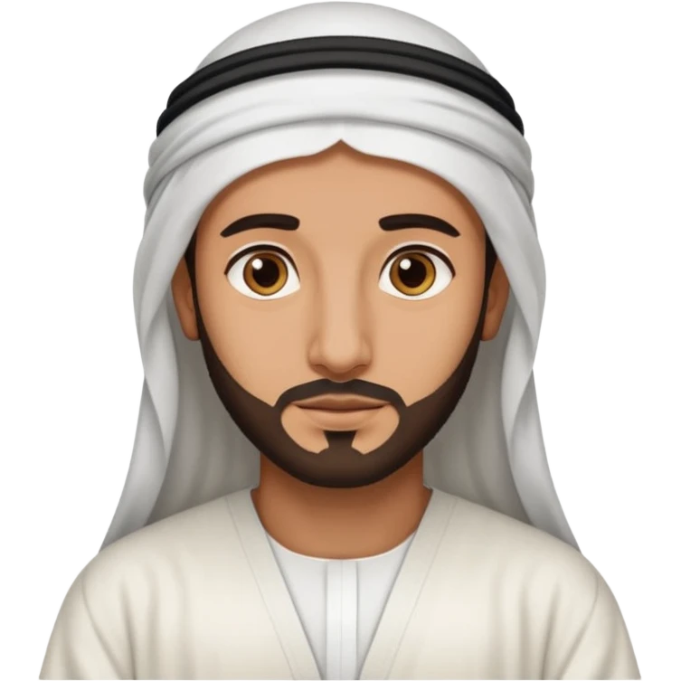 Emirati guy wearing white emoji