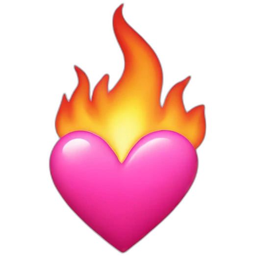 heart with pink flame emoji