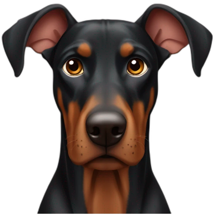 Doberman floppy ears emoji