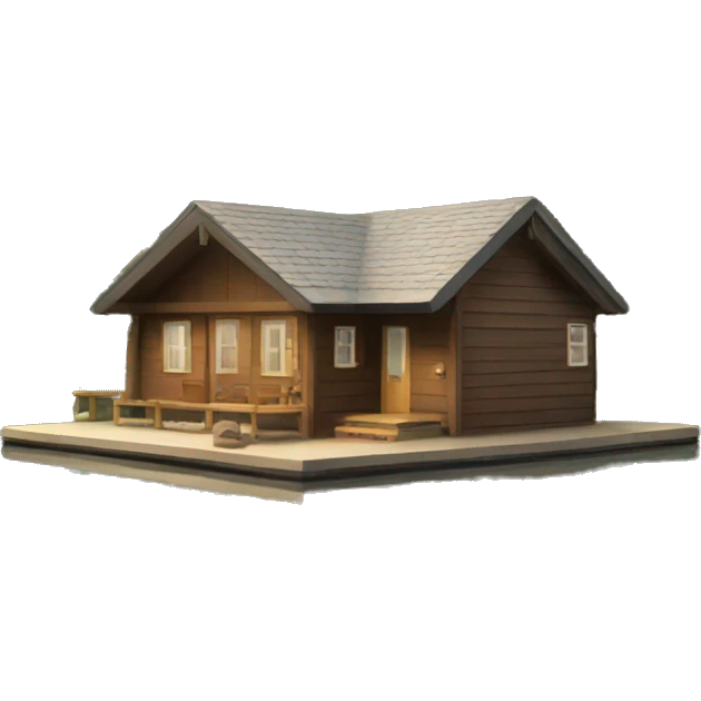 Modern cabin emoji