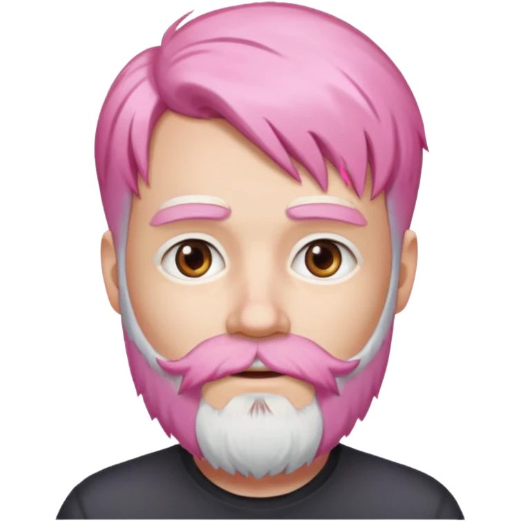 very white bearded pink haired  emoji