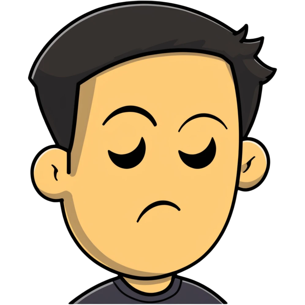 man with disapproving expression shaking his head emoji