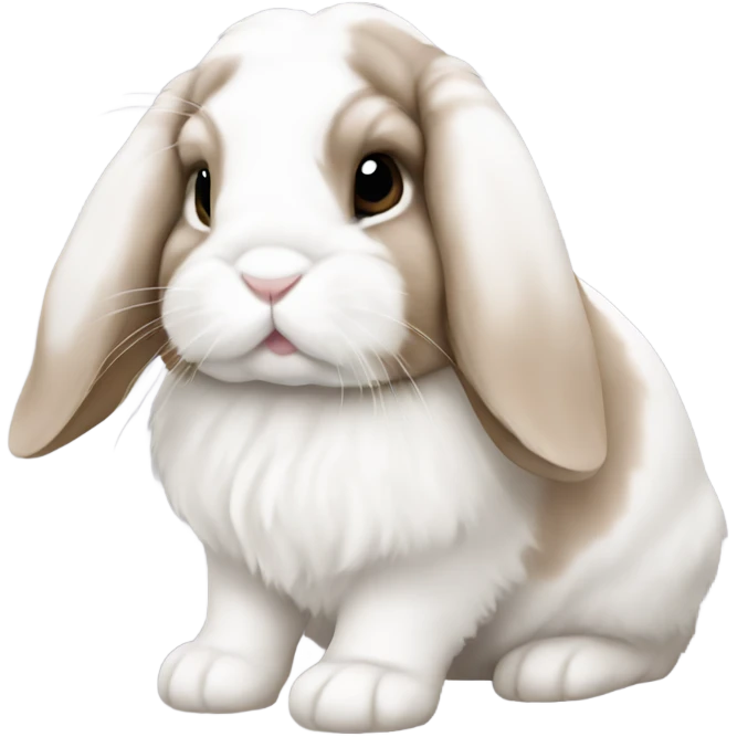 Holland lop bunny emoji