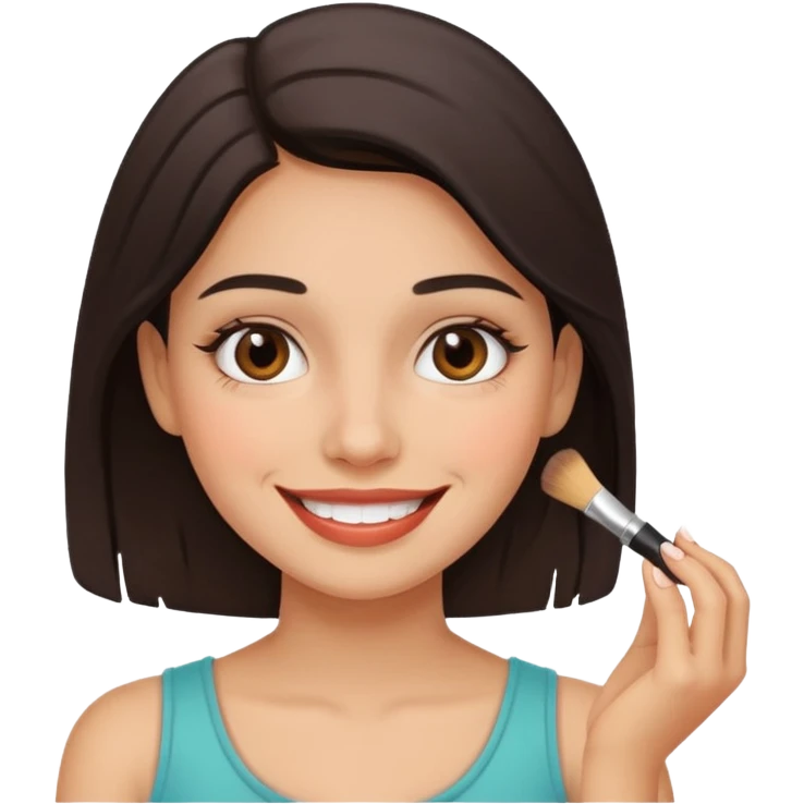 latin girl smiling while removing makeup emoji
