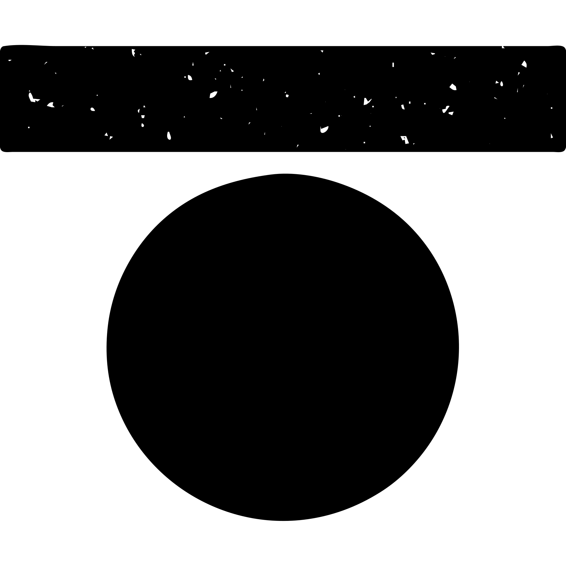 half-circle or geometric shapes below a line with worn distressed effect emoji